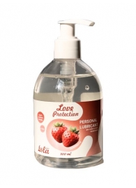 Лубрикант на водной снове Love Protection Strawberry с ароматом клубники - 300 мл. - Lola Games - купить с доставкой в Кисловодске