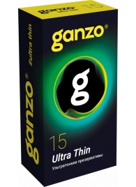 Прозрачные ультратонкие презервативы Ganzo Ultra thin - 15 шт. - Ganzo - купить с доставкой в Кисловодске