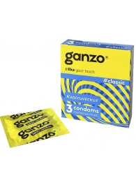 Классические презервативы с обильной смазкой Ganzo Classic - 3 шт. - Ganzo - купить с доставкой в Кисловодске