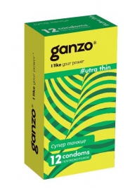 Ультратонкие презервативы Ganzo Ultra thin - 12 шт. - Ganzo - купить с доставкой в Кисловодске