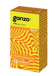 Ароматизированные презервативы Ganzo Juice - 12 шт. - Ganzo - купить с доставкой в Кисловодске
