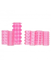 Набор из 7 розовых насадок на пенис ONE-A-DAY PENIS SLEEVES PINK - Seven Creations - в Кисловодске купить с доставкой