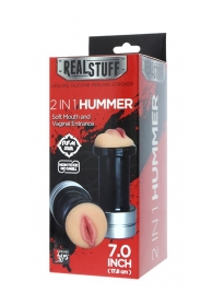 Двусторонний мастурбатор REALSTUFF 2 IN 1 HUMMER MOUTH   VAGINA - ротик и вагина - Dream Toys - в Кисловодске купить с доставкой