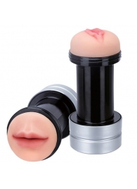 Двусторонний мастурбатор REALSTUFF 2 IN 1 HUMMER MOUTH   VAGINA - ротик и вагина - Dream Toys - в Кисловодске купить с доставкой