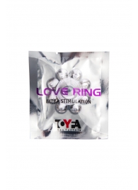 Прозрачное гелевое эрекционное кольцо-цветок - Toyfa Basic - в Кисловодске купить с доставкой