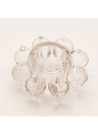 Прозрачное гелевое эрекционное кольцо-цветок - Toyfa Basic - в Кисловодске купить с доставкой