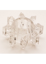 Прозрачное гелевое эрекционное кольцо-звезда - Toyfa Basic - в Кисловодске купить с доставкой