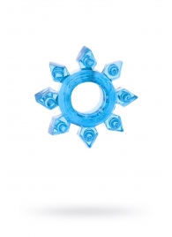 Голубая гелевая насадка-звезда - Toyfa Basic - в Кисловодске купить с доставкой