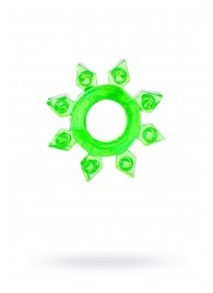 Зеленое эрекционное кольцо-звезда - Toyfa Basic - в Кисловодске купить с доставкой