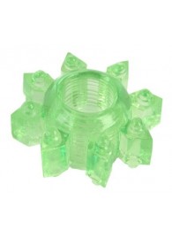 Зеленое эрекционное кольцо-звезда - Toyfa Basic - в Кисловодске купить с доставкой