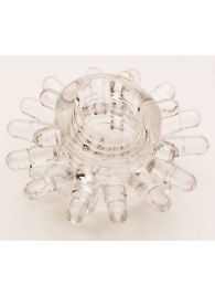 Прозрачное гелевое эрекционное кольцо с шипиками - Toyfa Basic - в Кисловодске купить с доставкой