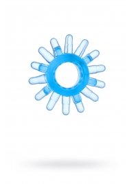 Голубая гелевая насадка с шипиками - Toyfa Basic - в Кисловодске купить с доставкой