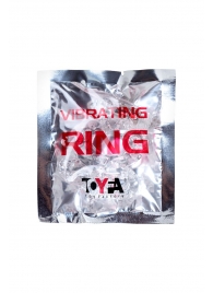 Прозрачное эрекционное кольцо с вибратором  и подхватом - Toyfa Basic - в Кисловодске купить с доставкой