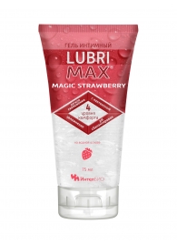 Интимный гель-смазка на водной основе Lubrimax Magic Strawberry - 75 мл. - ИнтелБИО - купить с доставкой в Кисловодске