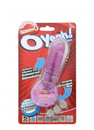 Фиолетовое эрекционное кольцо с вибрацией и пальчиком OYEAH PURPLE - Screaming O - в Кисловодске купить с доставкой