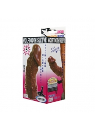 Коричневая насадка на пенис Wolftooth Sleeve - 13 см. - Baile - в Кисловодске купить с доставкой