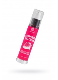 Массажное масло 2-в-1 с разогревающим эффектом и вкусом клубники со сливками - 50 мл. - Secret Play - купить с доставкой в Кисловодске