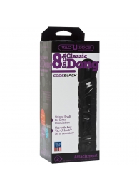 Насадка-фаллоимитатор Vac-U-Lock CodeBlack 8 Inch Classic Dong - 19,3 см. - Doc Johnson - купить с доставкой в Кисловодске