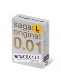 Презервативы Sagami Original 0.01 L-size увеличенного размера - 2 шт. - Sagami - купить с доставкой в Кисловодске