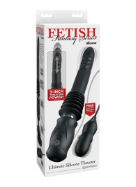 Черный автоматический вибромассажер с вибропулей Ultimate Silicone Thruster - Pipedream - купить с доставкой в Кисловодске