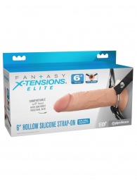 Полый страпон на ремнях 6’’ Hollow Silicone Strap-on - Pipedream - купить с доставкой в Кисловодске