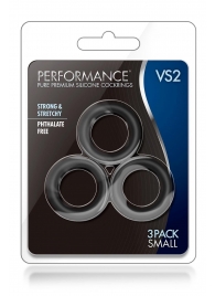 Набор из 3 черных эрекционных колец Black Small Penis Rings - Blush Novelties - в Кисловодске купить с доставкой