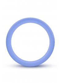 Голубое люминесцентное кольцо Silicone Glo Cock Ring - Blush Novelties - в Кисловодске купить с доставкой