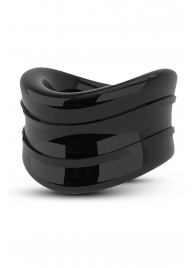 Черное эрекционное кольцо на мошонку Beef Ball Stretcher Snug - Blush Novelties - в Кисловодске купить с доставкой