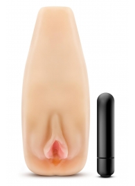 Мастурбатор-вагина с вибрацией Soft   Wet Natasha Realistic Beige Masturbator - Blush Novelties - в Кисловодске купить с доставкой