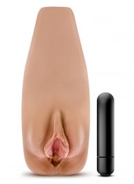 Маструбатор-вагина с вибрацией Soft   Wet Renata Realistic Tan Masturbator - Blush Novelties - в Кисловодске купить с доставкой