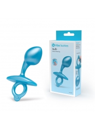 Голубая анальная пробка для массажа простаты Bulb Silicone Prostate Plug - 10,7 см. - b-Vibe - в Кисловодске купить с доставкой