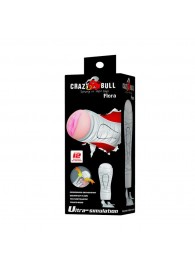 Мастурбатор-вагина Flora White с присоской и 12 режимами вибрации - Baile - в Кисловодске купить с доставкой