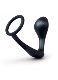 Черное эрекционное кольцо со стимулятором простаты Ringer Cock Ring   Plug - b-Vibe - в Кисловодске купить с доставкой