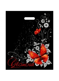 Черный пакет Glamour с вырубной ручкой (38х47 см) - Сима-Ленд - купить с доставкой в Кисловодске