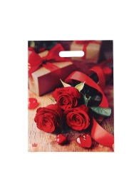 Пакет с принтом в виде роз (31х40 см) - Сима-Ленд - купить с доставкой в Кисловодске