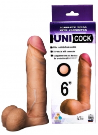 Насадка для страпона фаллической формы UNICOCK 6  - 18 см. - LOVETOY (А-Полимер) - купить с доставкой в Кисловодске