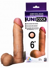 Насадка для страпона фаллической формы UNICOCK 6  - 18 см. - LOVETOY (А-Полимер) - купить с доставкой в Кисловодске
