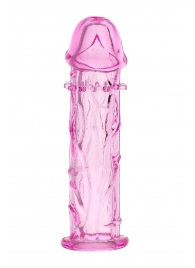 Розовая насадка фаллической формы - 12,5 см. - A-toys - в Кисловодске купить с доставкой