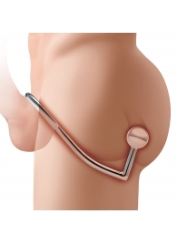 Кольцо на пенис с анальным стимулятором Stainless Steel Anal Hook   Cock Ring - BlueLine - в Кисловодске купить с доставкой