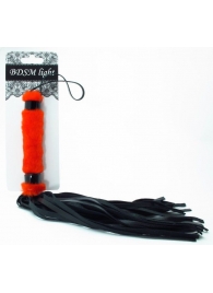Нежная плеть с красным мехом BDSM Light - 43 см. - БДСМ Арсенал - купить с доставкой в Кисловодске
