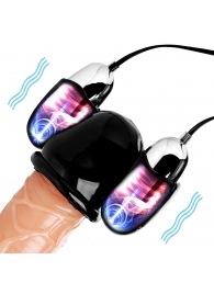 Черная стимулирующая насадка для головки полового члена Multi Speed Vibrating Penis Head Teaser - XR Brands - в Кисловодске купить с доставкой