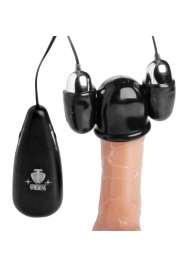 Черная стимулирующая насадка для головки полового члена Multi Speed Vibrating Penis Head Teaser - XR Brands - в Кисловодске купить с доставкой