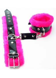 Оковы на ноги с розовым мехом BDSM Light - БДСМ Арсенал - купить с доставкой в Кисловодске