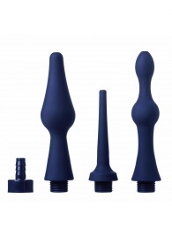 Набор из 3 универсальных насадок для анального душа Universal 3 Piece Silicone Enema Attachment Set - XR Brands - купить с доставкой в Кисловодске