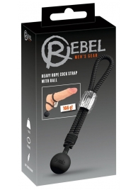 Черное эрекционное лассо с шариком-утяжелителем Heavy Rope - Orion - в Кисловодске купить с доставкой