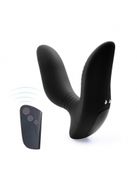 Черный вибромассажер простаты 3,5’’ Remote Control Curve P-spot Massager - 12 см. - Erokay - в Кисловодске купить с доставкой