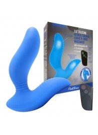 Синий вибромассажер простаты 3,5’’ Remote Control Curve P-spot Massager - 12 см. - Erokay - в Кисловодске купить с доставкой