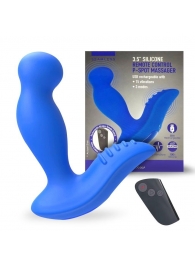 Синий вибромассажер простаты 3,5’’ Remote Control P-spot Massager - 12,5 см. - Erokay - в Кисловодске купить с доставкой