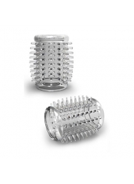 Прозрачная насадка с шипами STAY HARD COCK SLEEVE 01 CLEAR - Blush Novelties - в Кисловодске купить с доставкой