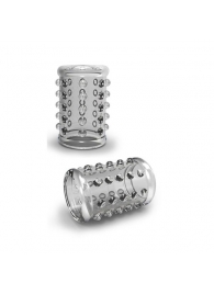 Прозрачная насадка на пенис с шишечками STAY HARD COCK SLEEVE 02 CLEAR - Blush Novelties - в Кисловодске купить с доставкой